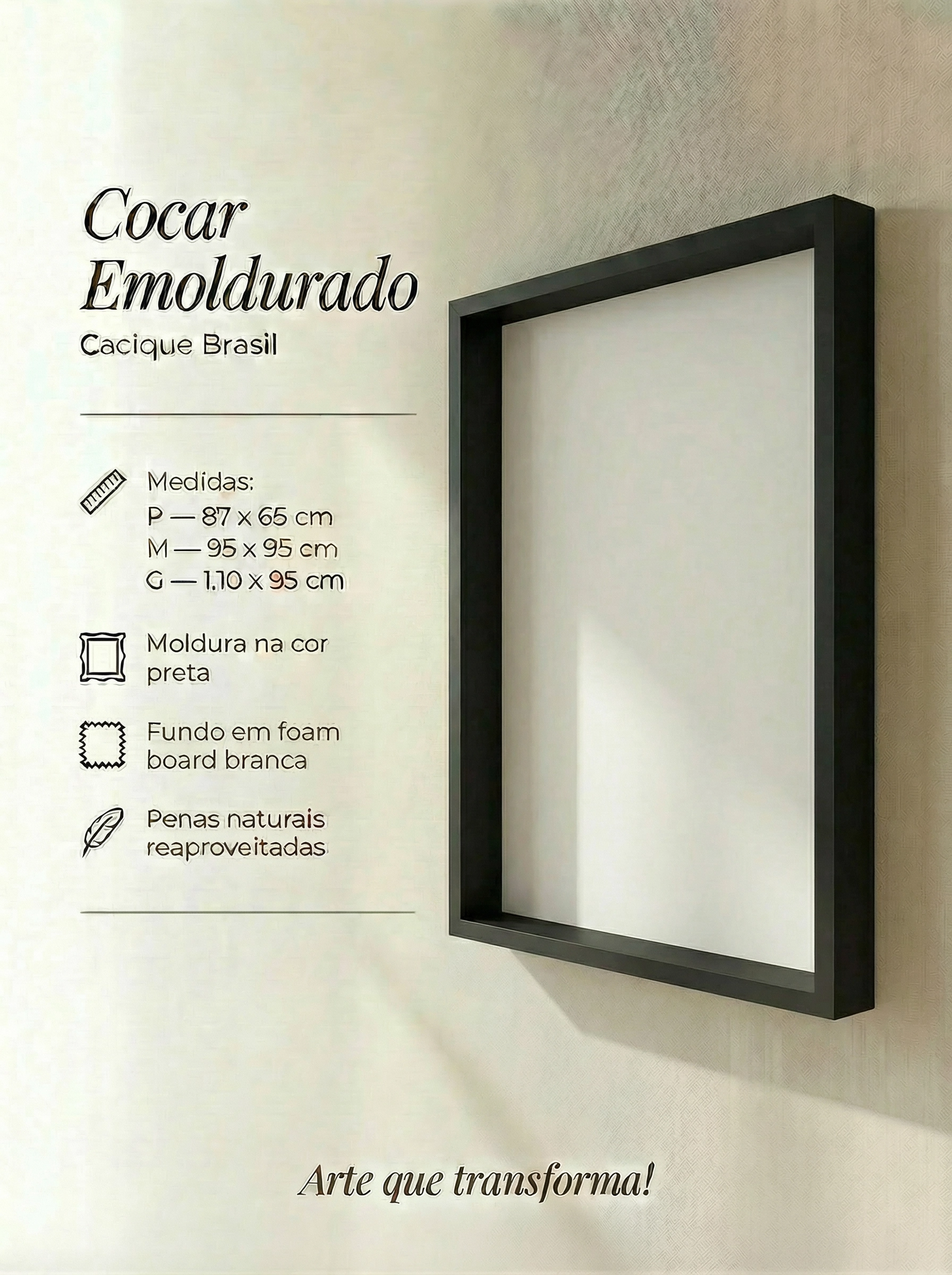 Kit Cocar Emoldurado